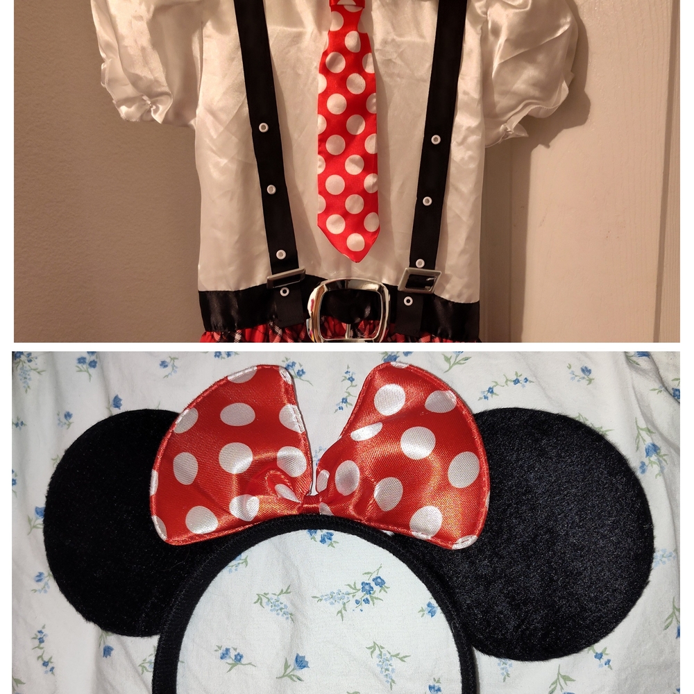 Disney Minnie Mouse Costume/Dress with Ears (Headband)